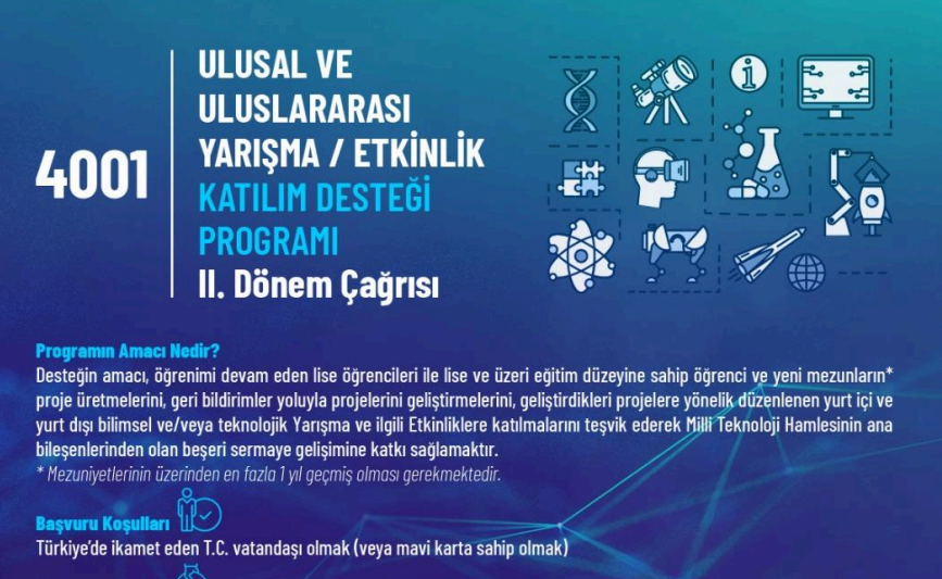 TÜBİTAK 4001 Çağrısı
